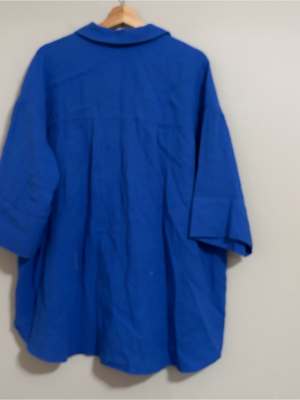 NEW Foxcroft Joanna Cotton Gauze 3/4 Sleeve Tunic - Azure Blue - Picture 5 of 6